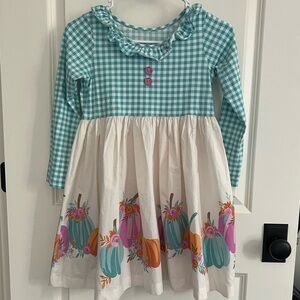 Eleanor Rose pumpkin dress